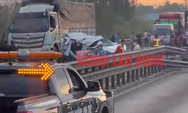 Cao tốc Trung Lương - Mỹ Thuận kẹt xe nghiêm trọng sáng đầu tuần