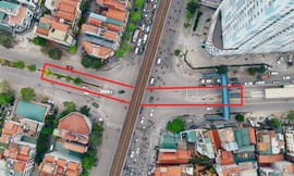 Hiện trạng vị trí xây dựng cầu vượt hơn 800 tỷ qua nút giao đường Lê Trọng Tấn với Quốc lộ 6