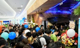 Hàng trăm người xếp hàng khám phá 'thủy cung không nước' tại Hà Nội