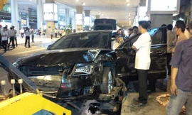 Chiếc xe gây tai nạn hôm 10/2 khiến một người tử vong. Ảnh: CTV