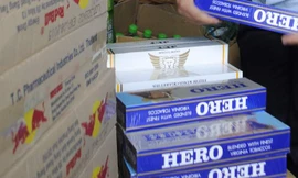 Thuốc lá lậu bắt giữ tại cửa khẩu Lao Bảo, Quảng Trị.