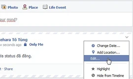 Đã có thể sửa status đã đăng trên Facebook