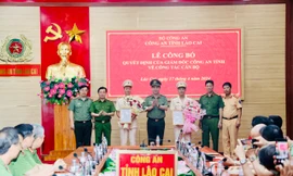 Công bố quyết định điều động, bổ nhiệm cán bộ công an tỉnh Lào Cai
