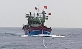 Cứu hộ tàu cá bị nạn trên vùng đánh bắt cá chung Việt Nam - Trung Quốc