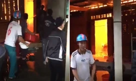 Ngôi nhà gỗ 3 gian bị thiêu rụi trong ngày đầu năm mới