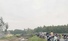 Phát hiện thi thể trong rừng tràm xung quanh là bao tải đựng chó và kích điện