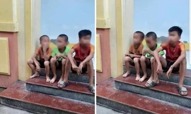 Ba anh em Thảo thoát khỏi xe người đàn ông lạ.