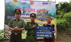 Đoàn công an tỉnh Nghệ An khởi công nhà Vì nghĩa tình đồng đội