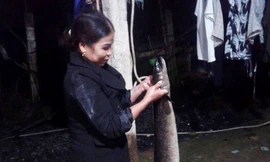 Kéo lưới trên sông, nam thanh niên bắt được cá 'khủng' dài 1,6m