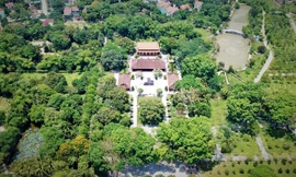 Làng Sen quê Bác nhìn từ trên cao