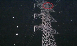 Hy hữu em giải cứu anh bất thành, cùng mắc kẹt trên cột điện cao thế