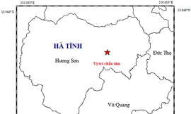 Động đất 2,7 độ richter xảy ra trong đêm ở Hà Tĩnh