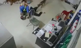 Hiện trường vụ việc. Ảnh cắt từ video