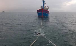 Cứu 14 ngư dân tàu cá bị nạn vào bờ an toàn 