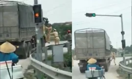 Hiện trường vụ việc. Ảnh cắt từ video