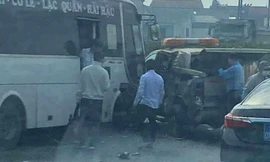 Hai người thương vong sau tai nạn liên hoàn trên cao tốc Pháp Vân - Cầu Giẽ