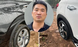 Bắt đối tượng chọc thủng hàng loạt lốp ô tô ở Khu đô thị Linh Đàm