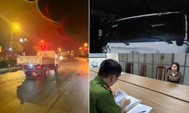 Nữ tài xế xe tải đi vào đường cấm, tông cặp vợ chồng đi xe máy thương vong