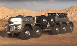 Chiếc xe off-road 10 bánh 'kỳ dị' của tỷ phú UAE