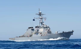 Chiến hạm USS Donald Cook của Mỹ đến Biển Đen. Ảnh: RT