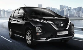 Nissan Livina 2019 có thiết kế mặt trước V-Motion.