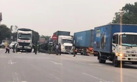 Hiện trường nơi bé gái tử vong. Ảnh: L.S.