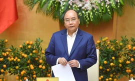 Thủ tướng Nguyễn Xuân Phúc phát biểu tại phiên họp. Ảnh: VGP/Quang Hiếu