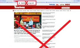 Xuất hiện website giả mạo trắng trợn báo Tiền Phong điện tử