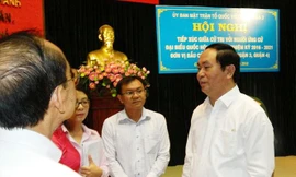 Chủ tịch nước Trần Đại Quang luôn là người gần gũi, chân thành khi tiếp xúc cử tri TPHCM.