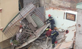 Hiện trường vụ nổ bình gas tại Hà Nội