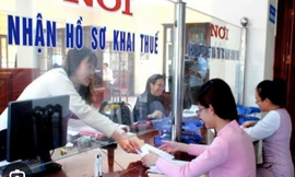 Người dân làm thủ tục kê khai thuế. (Ảnh:LVN). 