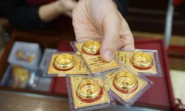 Giá vàng nhẫn tròn cao kỷ lục, gần 74,4 triệu đồng/lượng. 