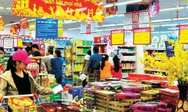 Nhiều siêu thị mở cửa xuyên Tết. Ảnh minh hoạ 