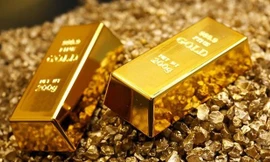 Giá vàng tăng 9,36 % so với cùng kỳ năm trước . ảnh minh hoạ 