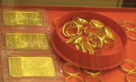 Cuối tuần, giá vàng đồng loạt tăng. (Ảnh minh hoạ, ST). 