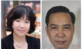 Các bị can Nguyễn Thị Thanh Nhàn và Trần Mạnh Hà, lãnh đạo Công ty AIC.