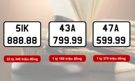 Biển kiểm soát 51K-888.88 đấu giá được hơn 32 tỷ đồng