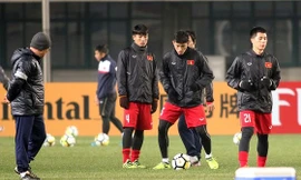 U23 Việt Nam trong buổi tập hôm qua.