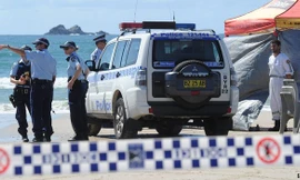 Cảnh sát Australia tại hiện trường vụ việc.