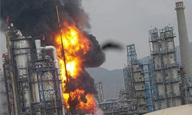 Cháy lớn ở nhà máy lọc dầu Trung Quốc