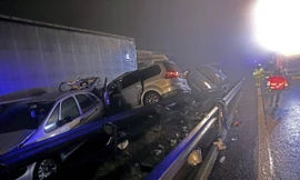 Hình ảnh hiện trường vụ tai nạn.