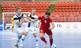 Futsal Việt Nam thua trận đầu tiên dưới thời HLV Diego Raul ở giải giao hữu quốc tế Thái Lan. (ảnh Anh Tú)