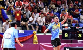 Việt Nam giành HCV bóng bàn nội dung đồng đội nam nữ sau 26 năm chờ đợi tại SEA Games 32 (ảnh Anh Quý)