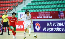 Phong Phú Hà Nam có trận đấu đầy nỗ lực trước Tp Hồ Chí Minh (ảnh Anh Tú)