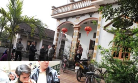 Ngôi nhà nơi hung thủ Nguyễn Hữu Dưỡng đã sinh ra và lớn lên (ảnh lớn). Dẫn giải đối tượng từ Công an huyện Đông Hưng, Thái Bình về trụ sở Phòng CSHS Công an Hà Nội (ảnh nhỏ) Ảnh: Tuấn Nguyễn - Lê Dương