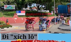 Xích lô sắc màu có một không hai hút khách ở Malaysia