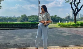 Sinh 1 tuần sinh mổ, MC Phương Mai đã đi giày cao gót, trẻ trung ra phố