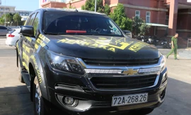 Chiếc xe Vinh dùng để đi thu hồi nợ tàng trữ ma tuý bị công an phát hiện 