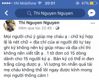 Bố mẹ bé Nhật Linh đi xin chữ kí đòi công lý cho con