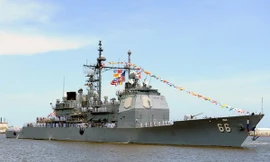 Tàu tuần dương USS. Ảnh: TTXVN